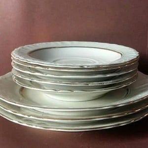 Porcelana antiga vintage Rorstrand Sverige pPates_8 peças_ca 1940s_Gift Present Souvenir