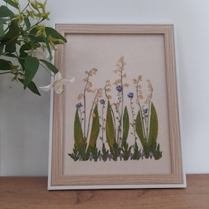 Flower Picture Pressed Flowers, Pressed Flower, Preserved Flower Art, Pressed Flower Art, Botanical Art, Wedding Gift, Two Flower Cards Free