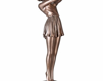 Magnifique lampe à décor de femme de style Art déco 58 cm