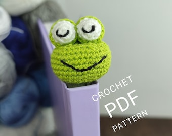 Crochet frog bookmark pattern