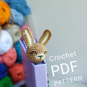 Tiny bunny bookmark crochet  pattern