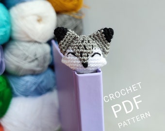 Tiny wolf Crochet bookmark pattern Amigurumi animal