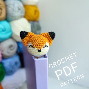 Crochet fox pattern Amigurumi bookmark Tiny animal