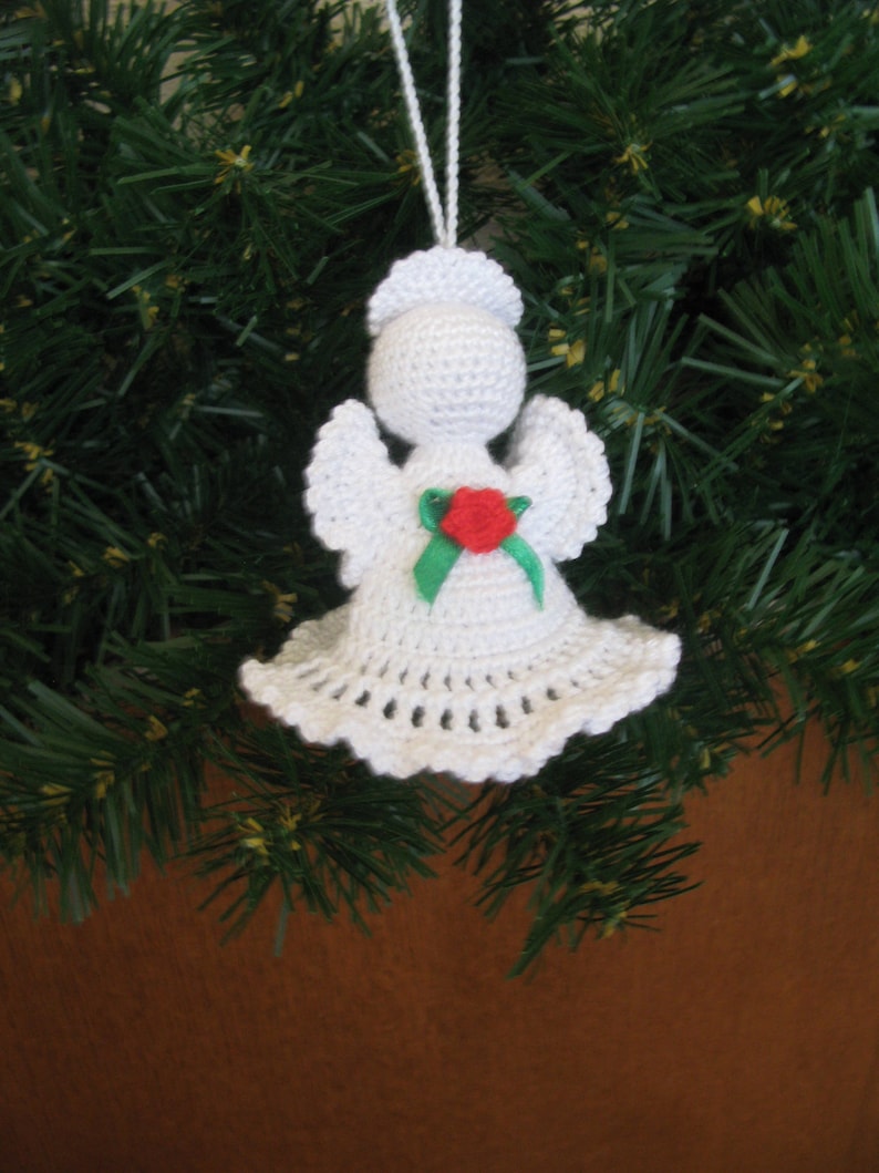 crochet Christmas pattern Easy crochet pattern Angel Christmas angel wedding Hanging Angel crochet amigurumi Christmas Angel doll image 3