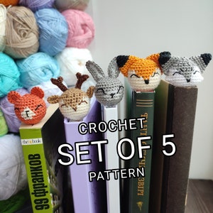 Amigurumi crochet pattern Woodland animal Crochet bookmark pattern