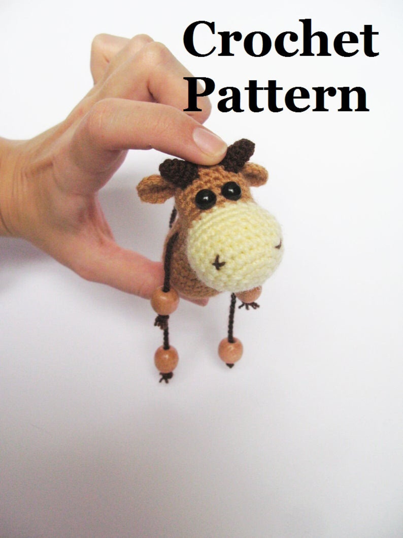 Cow crochet pattern Highland cow keychain stepbystep Etsy