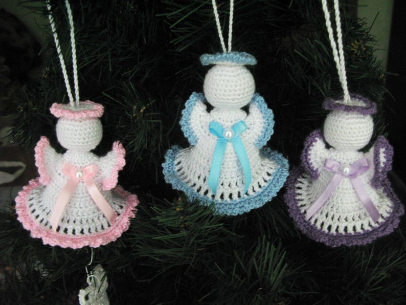 crochet Christmas pattern Easy crochet pattern Angel Christmas angel wedding Hanging Angel crochet amigurumi Christmas Angel doll image 2