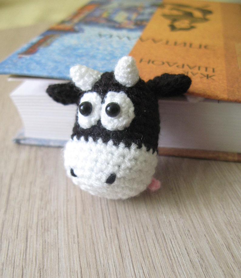 Funny bookmark cow crochet pattern Amigurumi tutorial Etsy