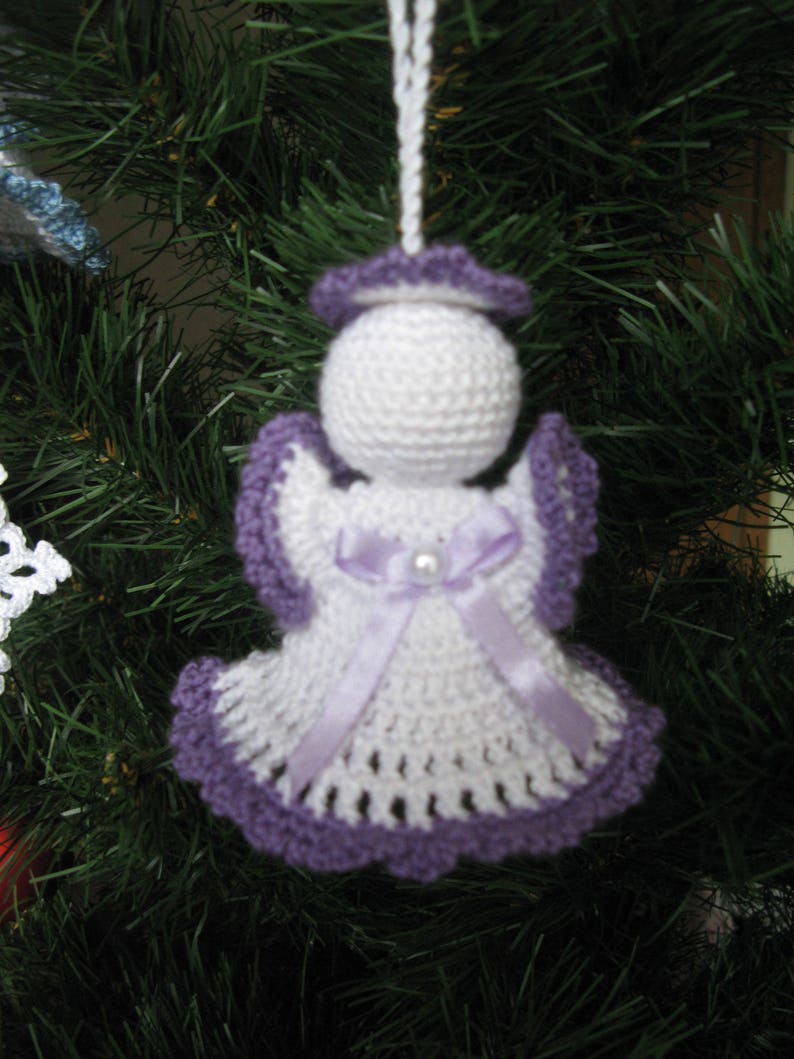 crochet Christmas pattern Easy crochet pattern Angel Christmas angel wedding Hanging Angel crochet amigurumi Christmas Angel doll image 5