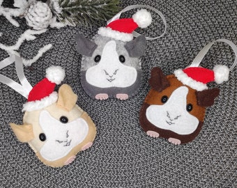 Mini guinea pig Christmas ornament