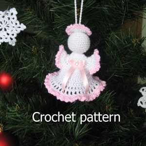 crochet Christmas pattern Easy crochet pattern Angel Christmas angel wedding Hanging Angel crochet amigurumi Christmas Angel doll image 7