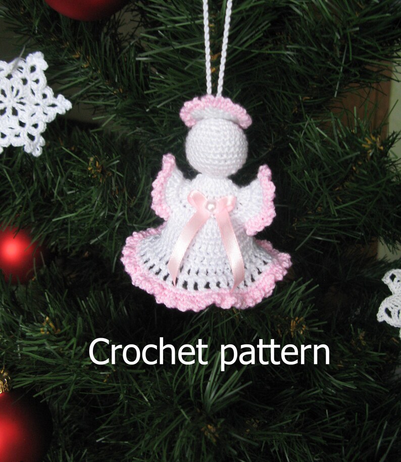 crochet Christmas pattern Easy crochet pattern Angel Christmas angel wedding Hanging Angel crochet amigurumi Christmas Angel doll image 7