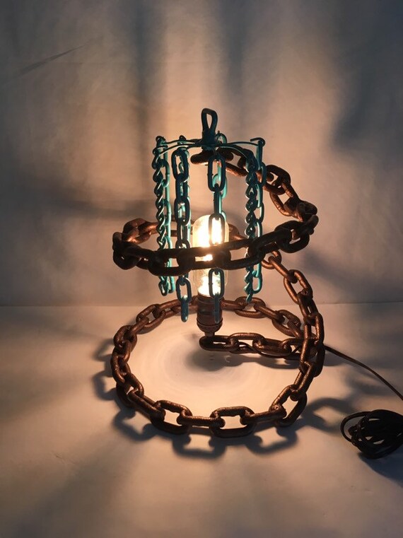 Welded Chain Table Lamp Etsy