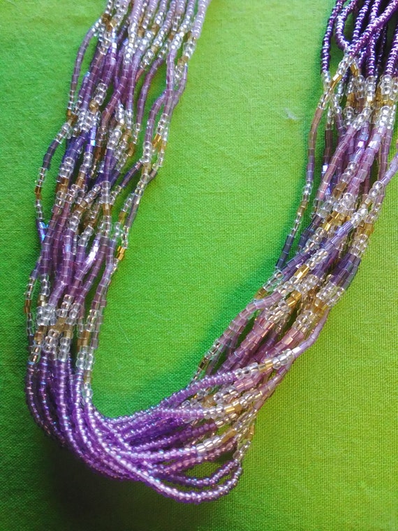 Vintage  Glass Bead Necklace - image 1