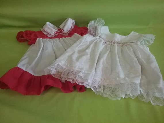 Vintage Mayfair Red and White Little Girls Dress … - image 1