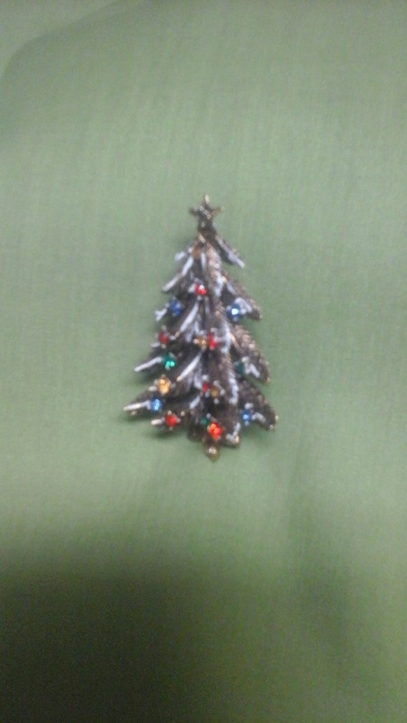 Vintage  Christmas  Tree Brooch - image 5