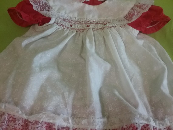 Vintage Mayfair Red and White Little Girls Dress … - image 4