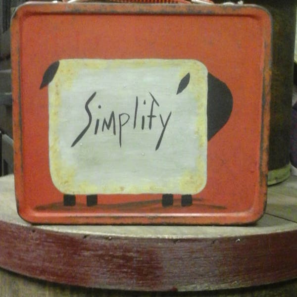 Vintage  Painted  Lunch  Box