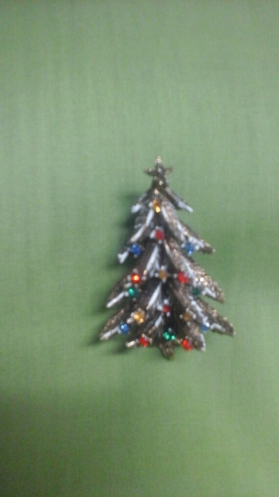 Vintage  Christmas  Tree Brooch - image 3