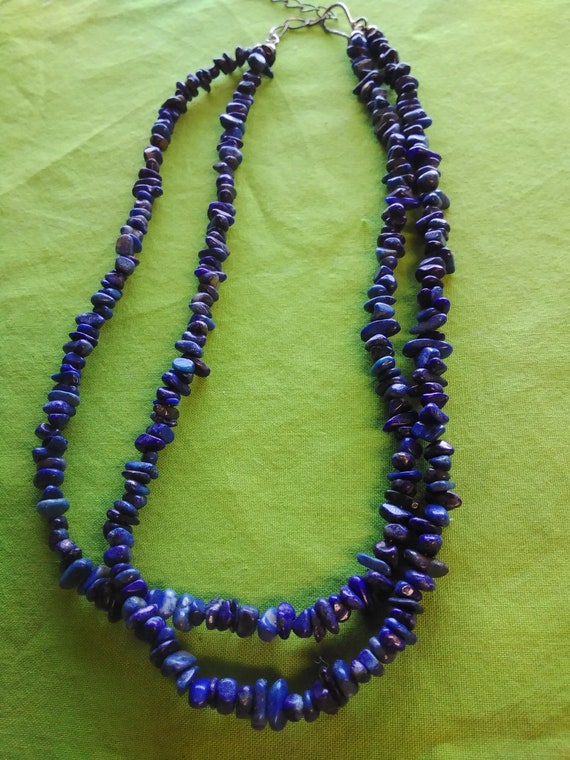 Vintage  Beaded Gemstone  Necklace