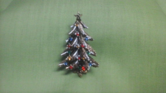 Vintage  Christmas  Tree Brooch - image 2