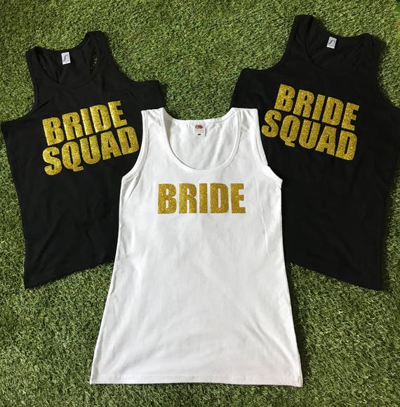 bride squad vest tops