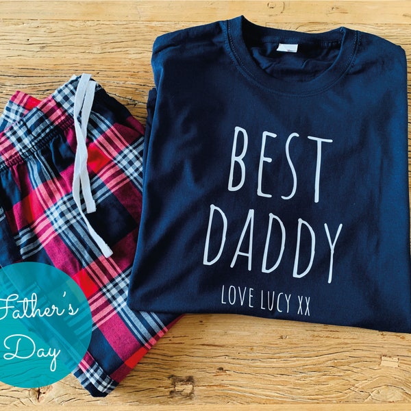 Daddy Pyjamas Set - Best Daddy 100% Cotton Soft & Comfy, Fathers Day Gift, Best Daddy Pajamas, Best Dad PJs, Gift For Dad, Birthday Gift Dad