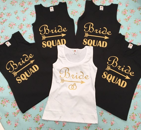 bride squad vest tops