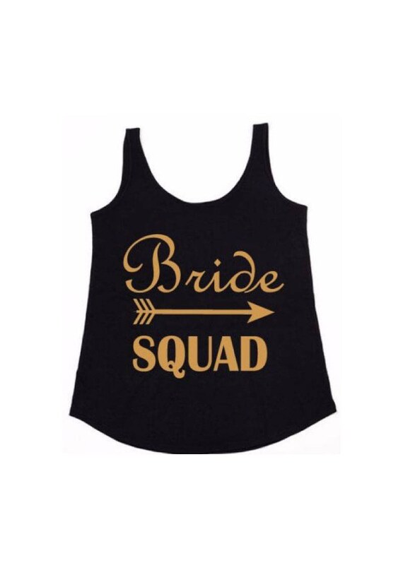 bride squad vest tops