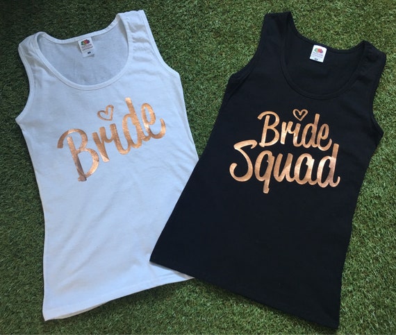 bride squad vest tops