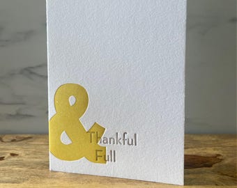 Ampersand Holiday Cards | Letterpress Printed | Blank Inside