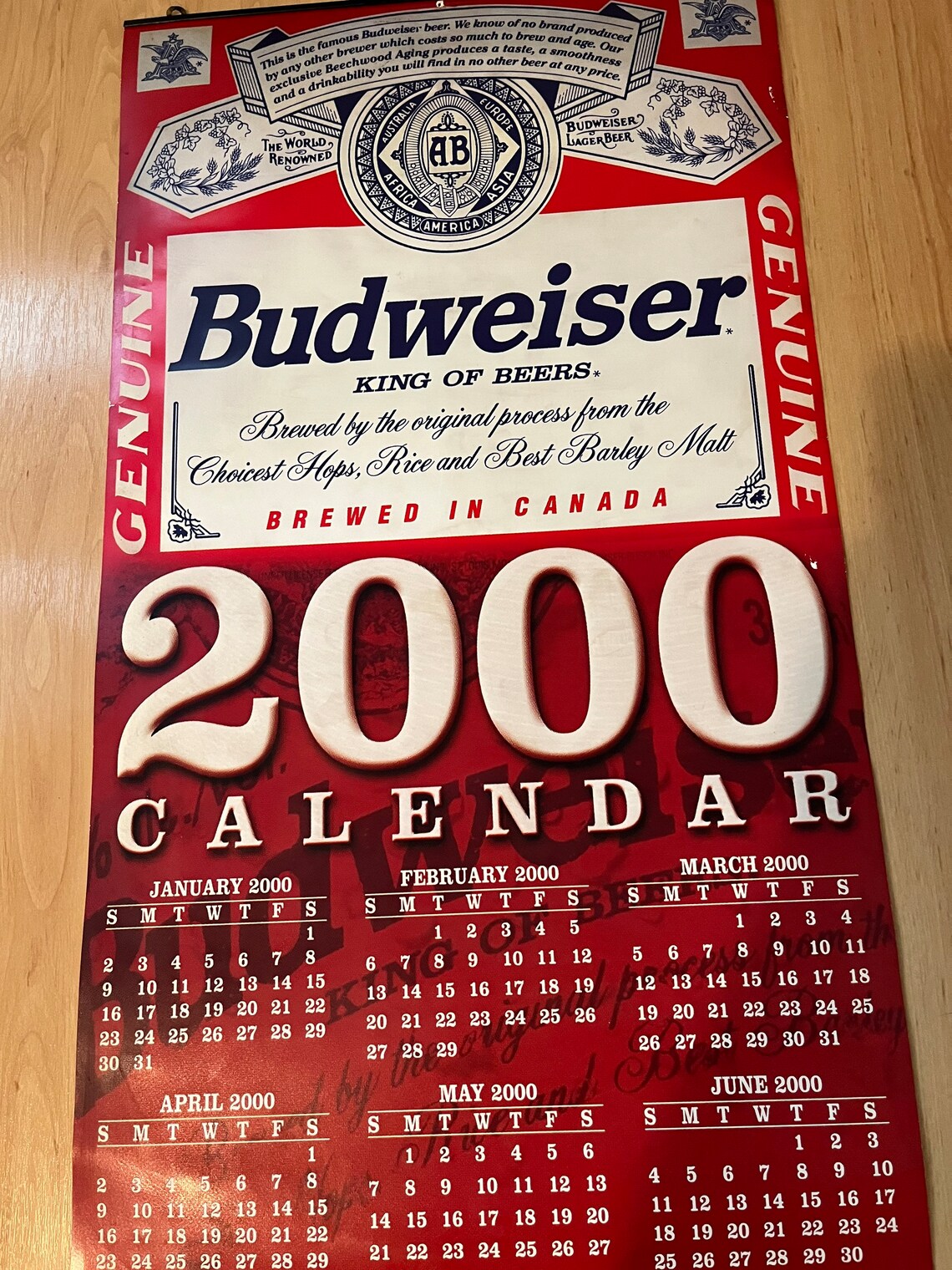 Budweiser Y2K Promo Calendar/poster Etsy