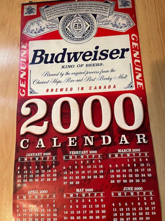 Budweiser Y2K Calendar Poster Etsy