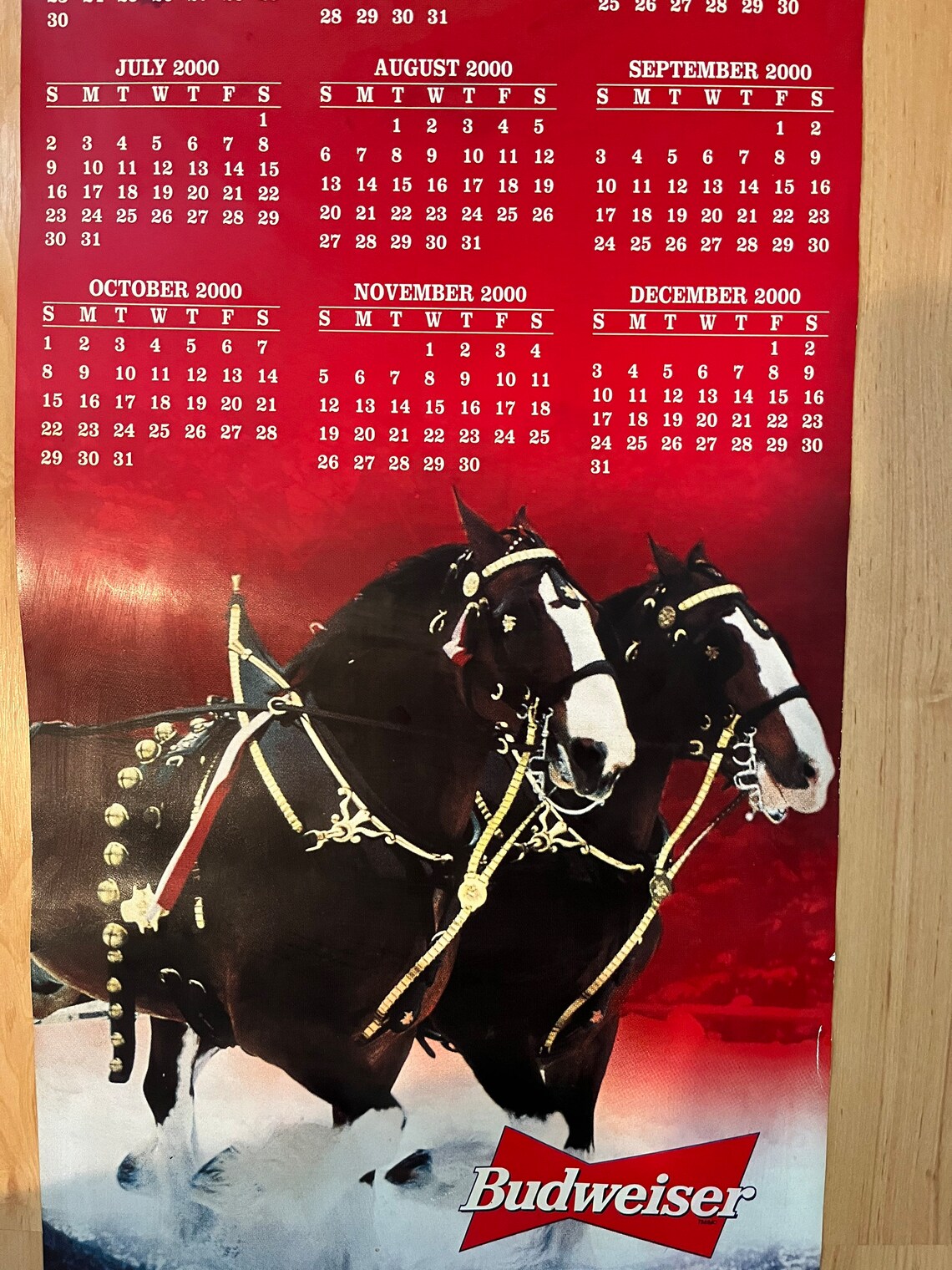 Budweiser Y2K Promo Calendar/poster Etsy