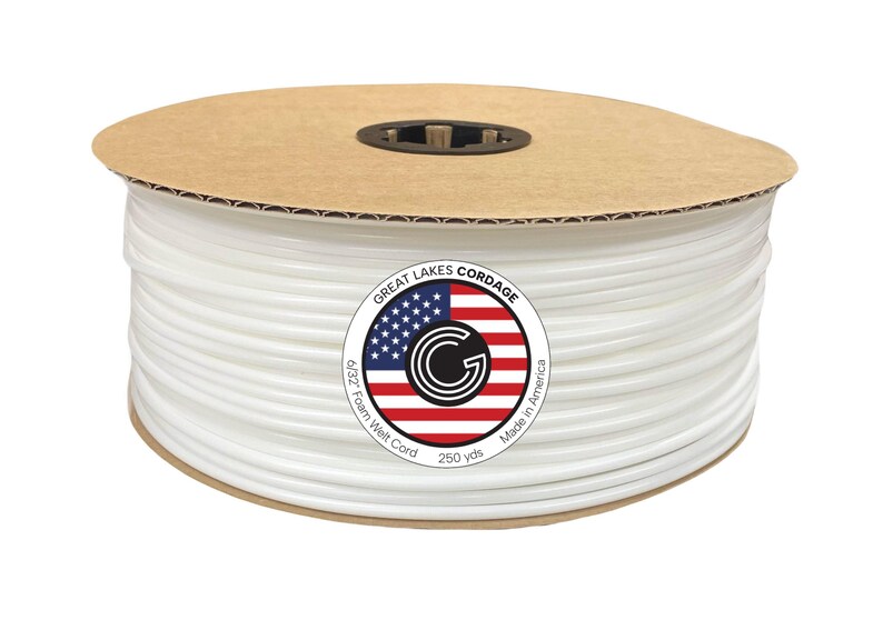 Upholstery Foam Welt Cord (Firm) - Great Lakes Cordage MADE IN USA 6/32"- 250 yds
