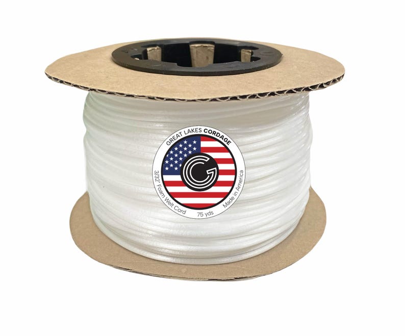 Upholstery Foam Welt Cord (Firm) - Great Lakes Cordage MADE IN USA 3/32"- 75 yds