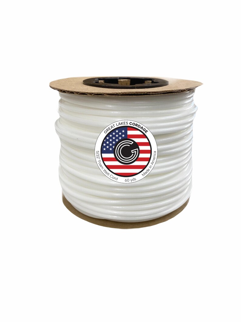 Upholstery Foam Welt Cord (Firm) - Great Lakes Cordage MADE IN USA 5/32"- 60 yds