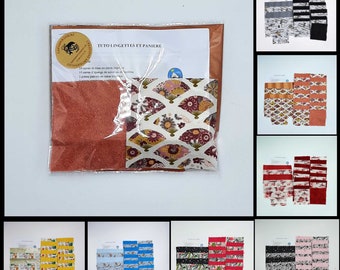 Kit couture créatif - lingettes lavables et panière - zéro déchet