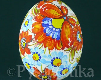 Ukrainian Pysanky Petrykivka Pysanka Chicken Easter Egg Osterei Hand painted Easter Decor Pisanka Great gift for a collector any occasion