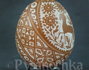 Ukrainian Pysanky Etched Pysanka Chicken Easter Egg Art. Pisanka. Osterei Best Gifts. A great gift for a collector