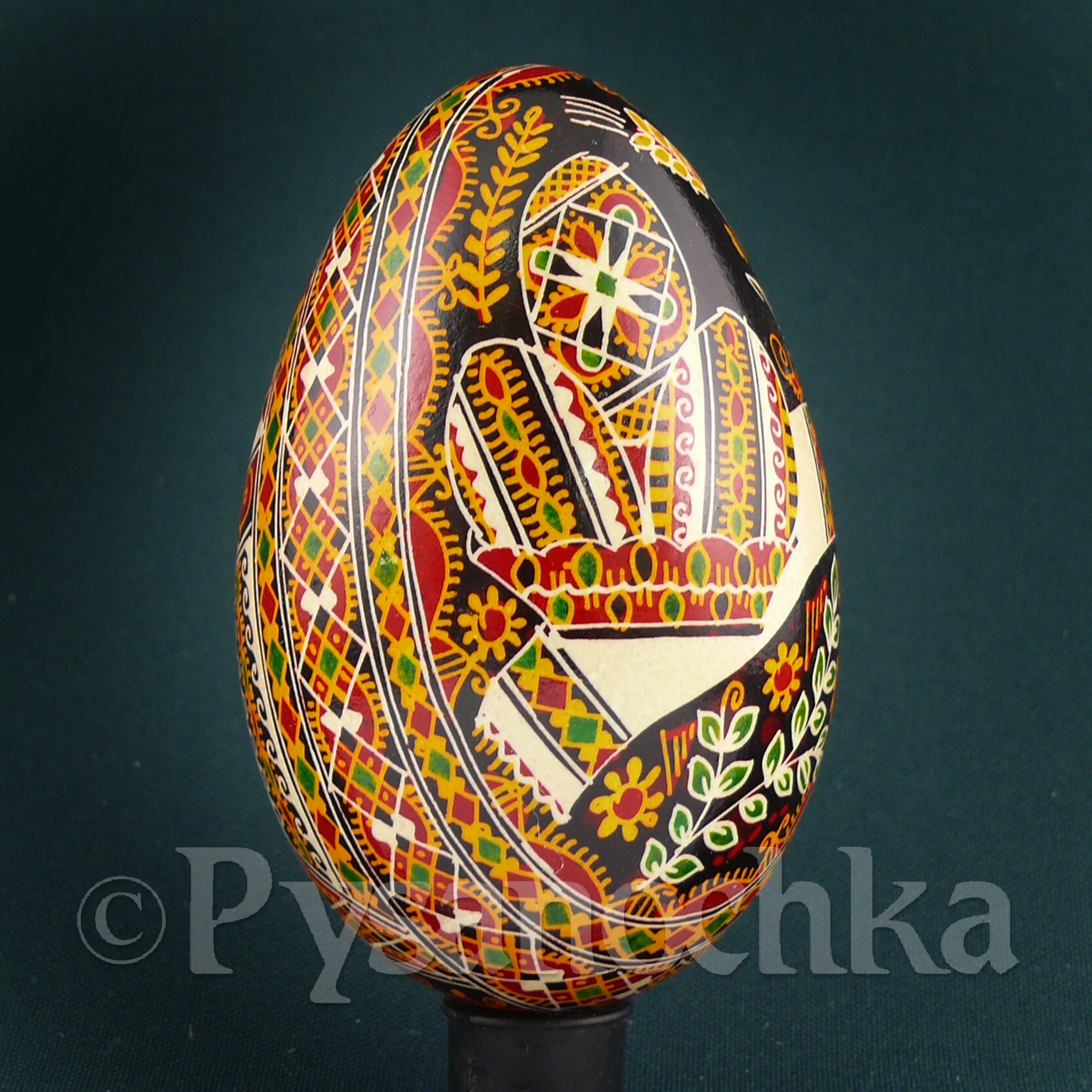 Real Ukrainian Pysanky Goose Pysanka Hand made Hutsul Easter Egg Osterei Pisanka Egg Art. Great gift for a collector any occasion.