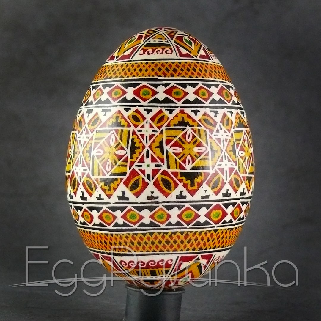 Real Ukrainian Pysanky Goose Pysanka Hand Made Hutsul Easter Egg ...