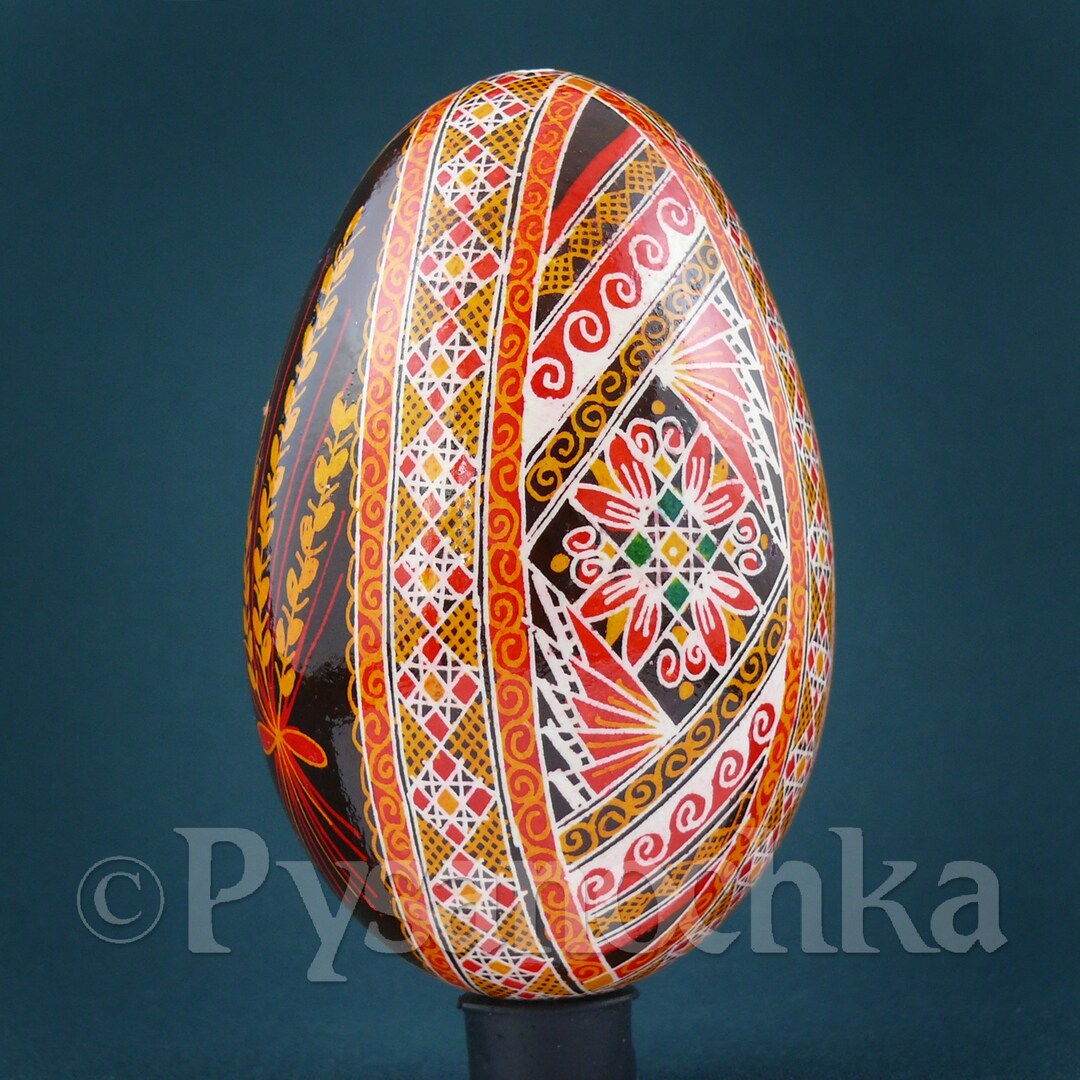 Real Ukrainian Pysanky Goose Pysanka Hand Made Hutsul Easter Egg ...