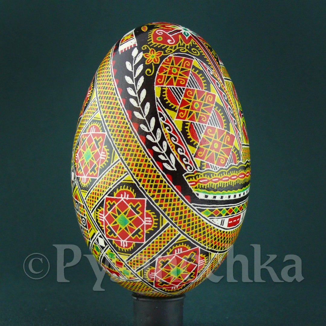 Real Ukrainian Pysanky Goose Pysanka Hand Made Hutsul Easter Egg ...