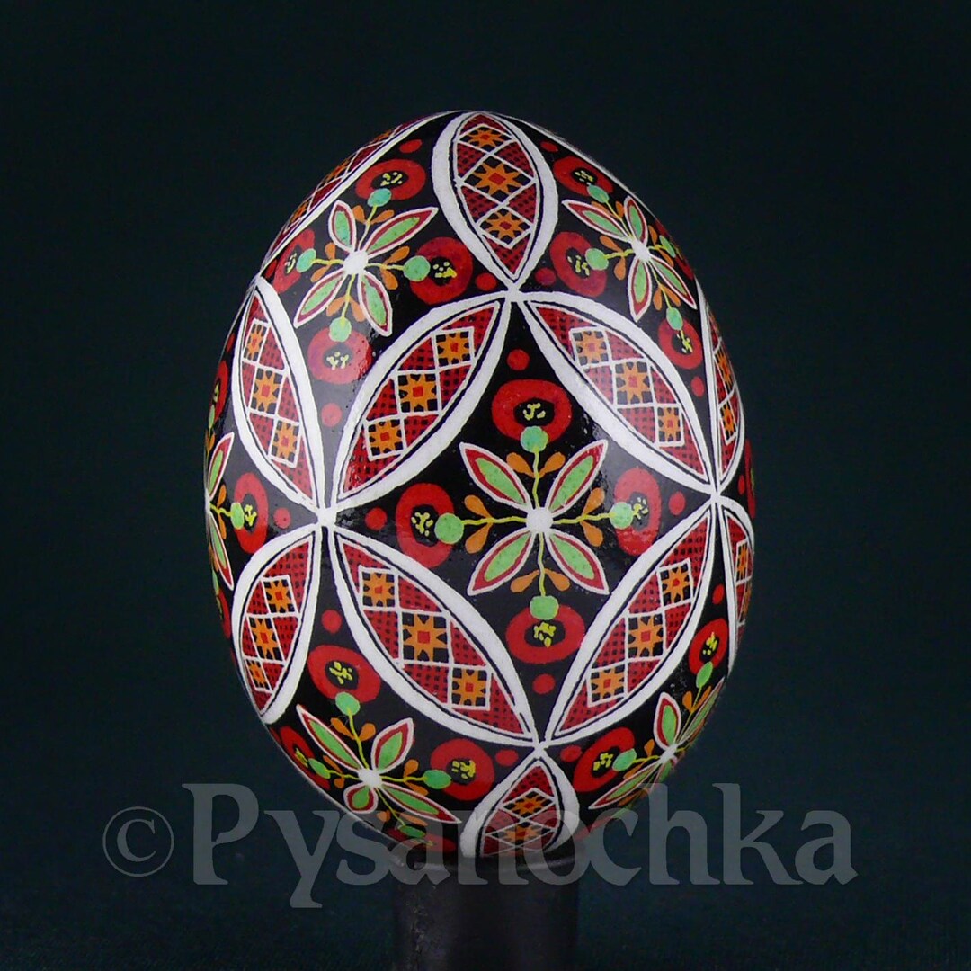 Handmade Ukrainian Pysanka Easter Egg - Batik Folk Art - Etsy