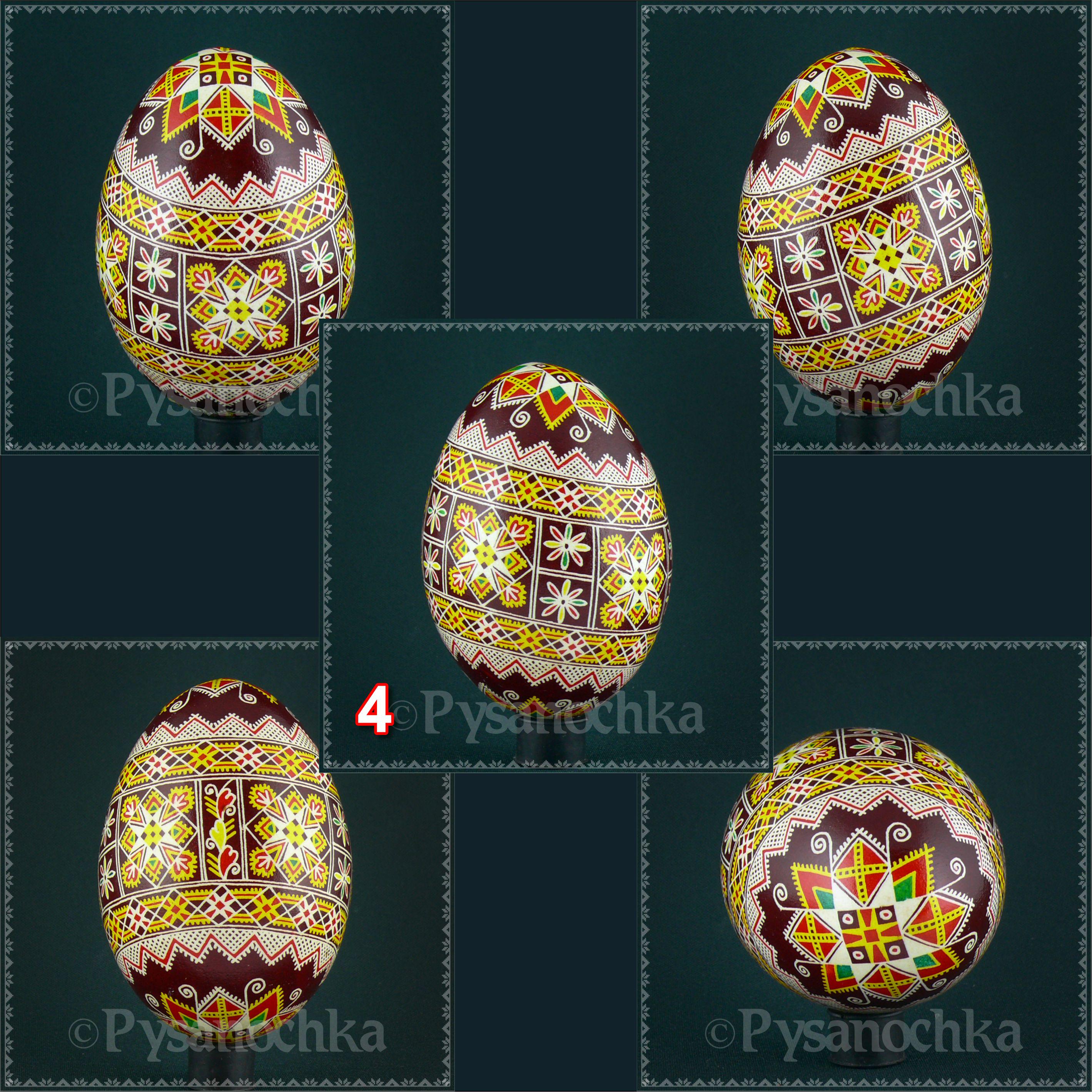 Real Ukrainian Pysanka or a Set of 6 Goose Easter Eggs Pysanky Handmade ...