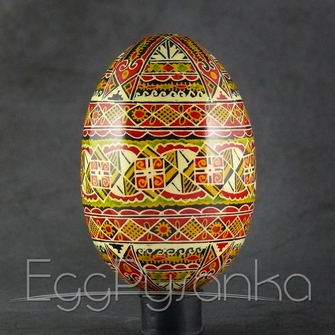 Small Real Ukrainian Pysanky Goose Pysanka Hand Made Hutsul Easter Egg ...