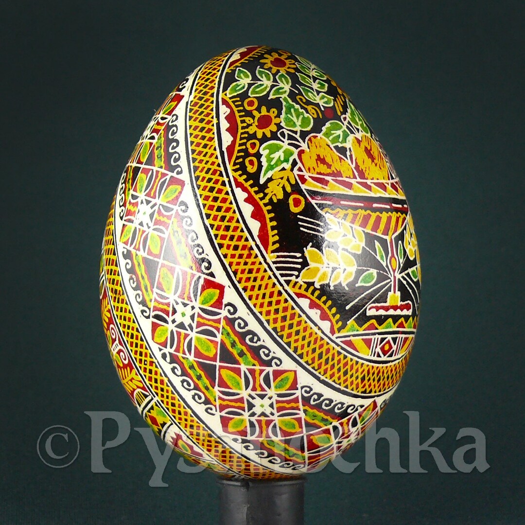 Real Ukrainian Pysanky Goose Pysanka Hand Made Hutsul Easter Egg ...