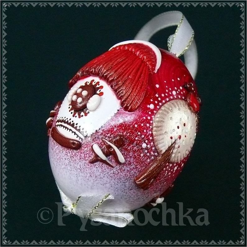 Real Ukrainian Pysanky Chicken Pysanka Salted Dough technique Christmas Decor Easter Egg Pisanka Osterei Handmade Best Christmas Gifts \u0425mas