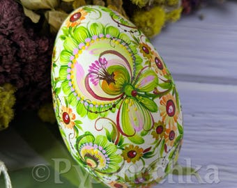 Ukrainian Pysanky Petrykivka Pysanka Goose Easter Egg Osterei Hand painted Easter Egg Pisanka Great gift for a collector any occasion